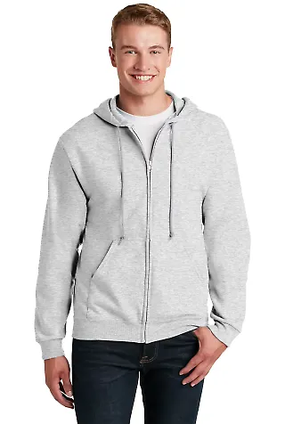 993 Jerzees 8 oz. NuBlend® 50/50 Full-Zip Hood in Ash front view