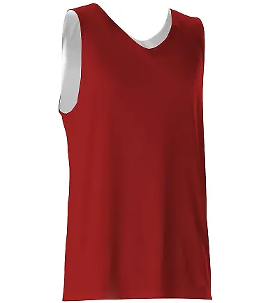 Alleson Athletic 506CR Reversible Tank Red/ White front view