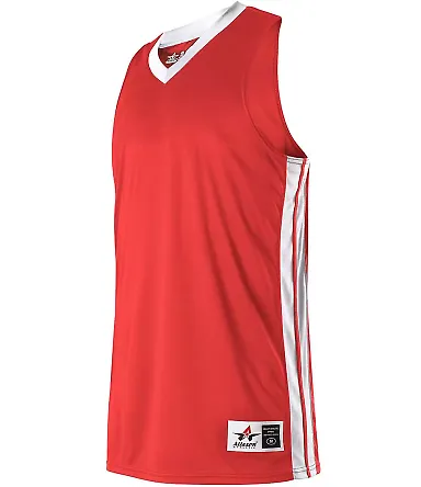 Alleson Athletic 538JW Women's Single Ply Basketba Red/ White front view