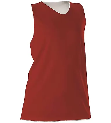 Alleson Athletic 506CRW Women's Reversible Racerba Red/ White front view