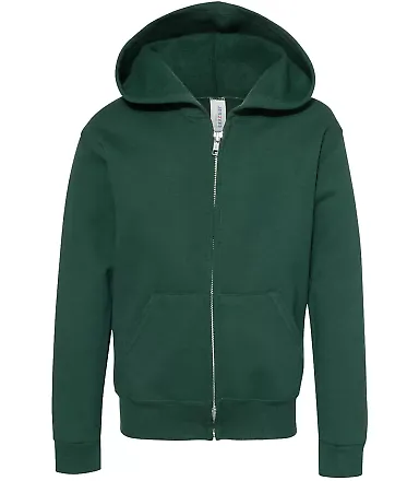 993B Jerzees Youth 8 oz. NuBlend® 50/50 Full-Zip  Forest front view