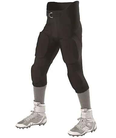Alleson Athletic 689S Intergrated Football Pants Black front view