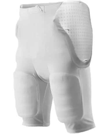 Alleson Athletic 695PGY Youth Five Pad Football Gi White front view