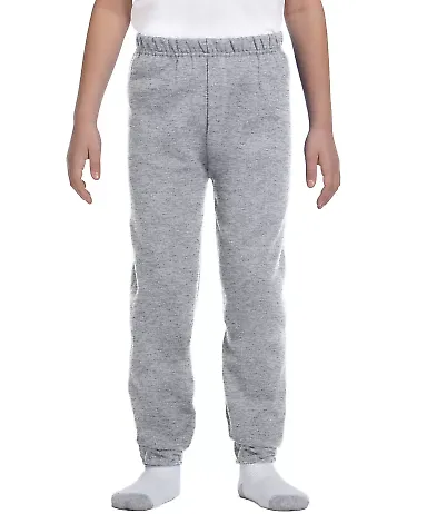 973B Jerzees Youth 8 oz. NuBlend® 50/50 Sweatpant Oxford front view