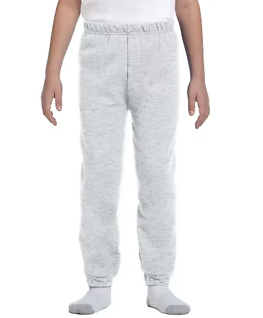 973B Jerzees Youth 8 oz. NuBlend® 50/50 Sweatpant Ash front view