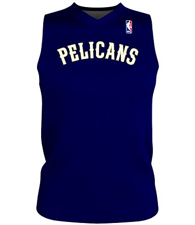 Alleson Athletic A105LA NBA Logo'd Reversible Game in New orleans pelicans front view