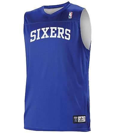 Alleson Athletic A105LA NBA Logo'd Reversible Game in Philadelphia 76ers front view