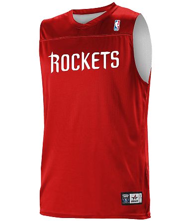 Alleson Athletic A105LY Youth NBA Logo'd Reversibl in Houston rockets front view