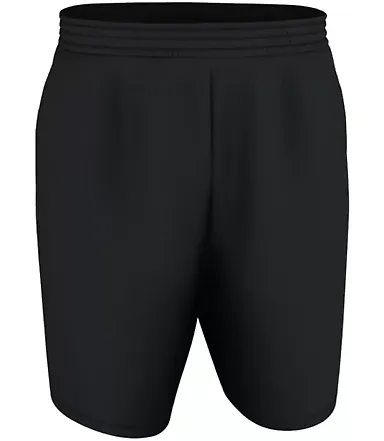 Alleson Athletic A205BA Blank Game Shorts Black/ Red front view