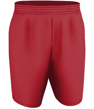 Alleson Athletic A205BA Blank Game Shorts Red/ White front view