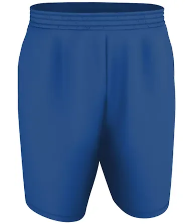 Alleson Athletic A205BY Youth Blank Game Shorts in Royal/ orange front view