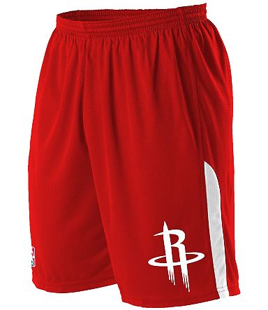 Alleson Athletic A205LA NBA Logo'd Shorts in Houston rockets front view