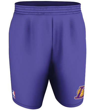 Alleson Athletic A205LA NBA Logo'd Shorts in Los angeles lakers front view