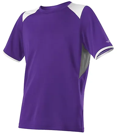 Alleson Athletic 530CJ Baseball Crew Jersey Purple front view