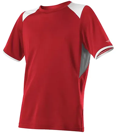 Alleson Athletic 530CJ Baseball Crew Jersey Red front view