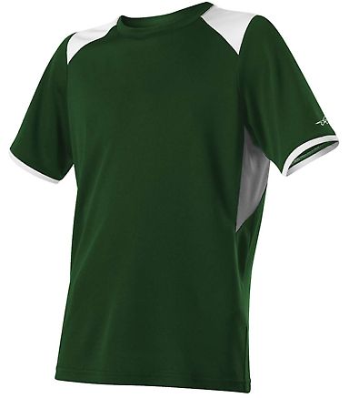 Alleson Athletic 530CJY Youth Baseball Crew Jersey in Forest front view