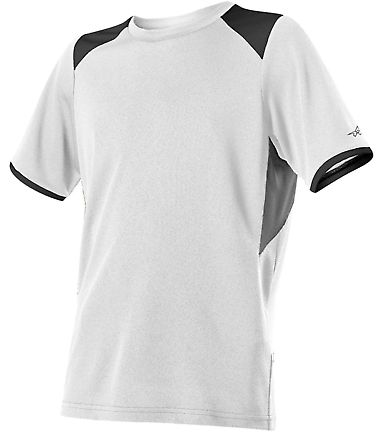 Alleson Athletic 530CJY Youth Baseball Crew Jersey in White front view