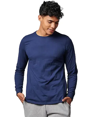 Russel Athletic 600LRUS Unisex Cotton Classic Long in Navy front view