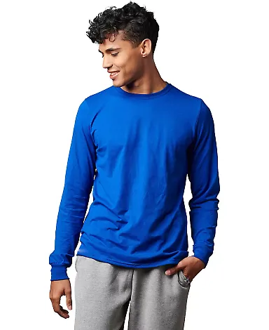 Russel Athletic 600LRUS Unisex Cotton Classic Long in Royal front view