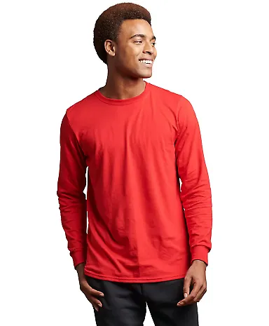 Russel Athletic 600LRUS Unisex Cotton Classic Long in True red front view