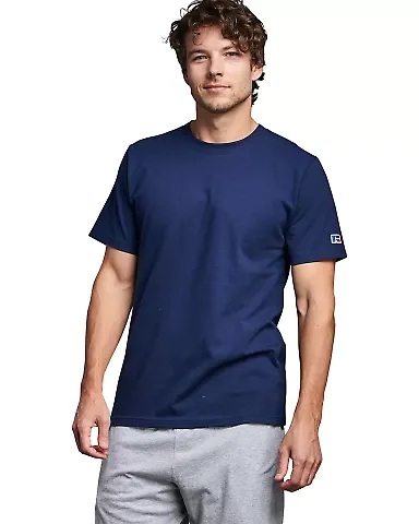 Russel Athletic 600MRUS Unisex Cotton Classic T-Sh in Navy front view