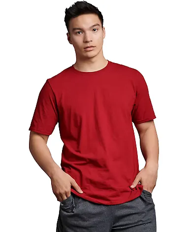 Russel Athletic 64STTM Unisex Essential Performanc in Cardinal front view