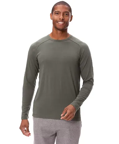 Threadfast Apparel 382LS Unisex Impact Long-Sleeve in Army front view