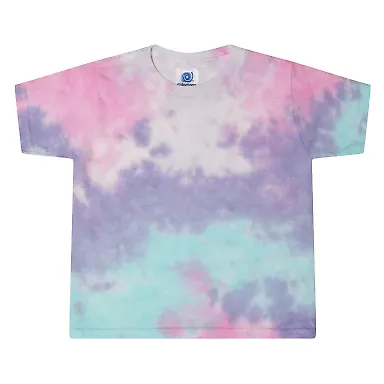 Tie-Dye 1050CD Ladies' Cropped T-Shirt COTTON CANDY front view