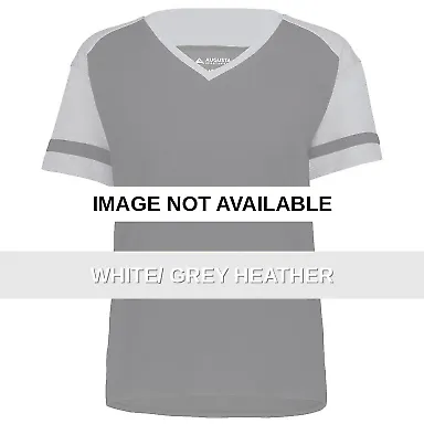 Augusta Sportswear 2914 Women's Fanatic 2.0 T-Shir White/ Grey Heather front view