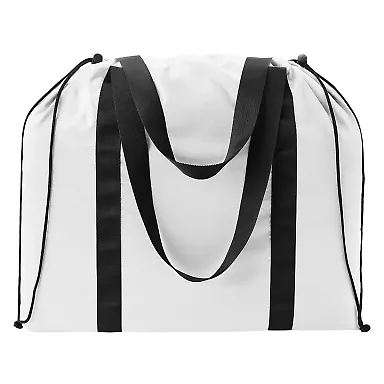 BAGedge BE271 Durable Cinch Tote WHITE front view