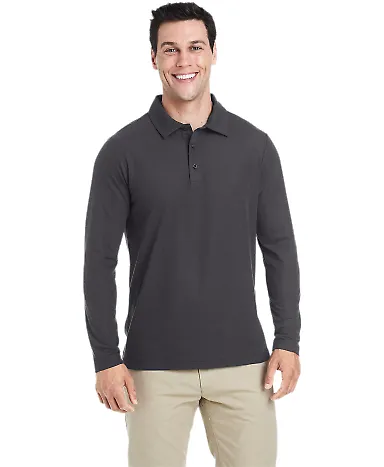Core 365 CE112L Men's Fusion ChromaSoft Long-Sleev CARBON front view