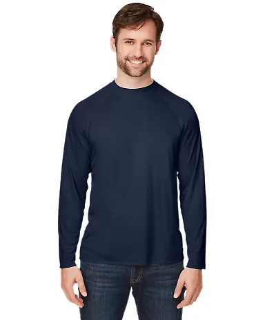 Core 365 CE110 Unisex Ultra UVP™ Long-Sleeve Rag CLASSIC NAVY front view