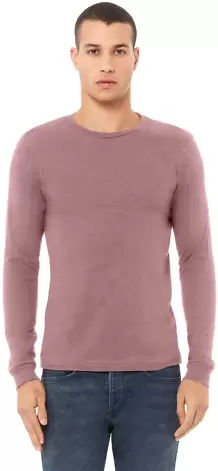 Bella + Canvas 3501CVC Unisex CVC Jersey Long-Slee HEATHER MAUVE front view