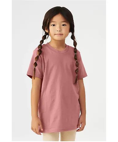 Bella + Canvas 3001Y Youth Jersey T-Shirt in Mauve front view