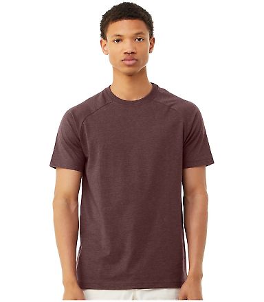 Bella + Canvas 3201 FWD Fashion Men's Heather CVC in Heather maroon