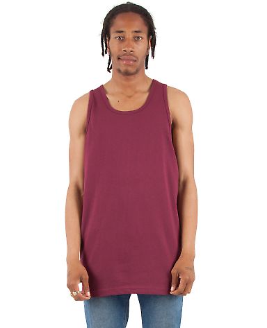 Shaka Wear SHTANK Adult 6 oz., Active Tank Top in Burgundy front view