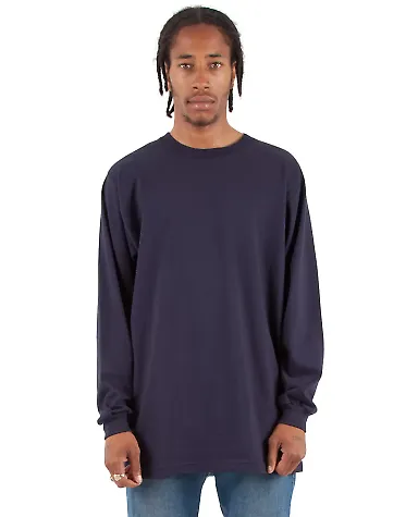Shaka Wear SHALS Adult 6 oz Active Long-Sleeve T-S in Navy front view