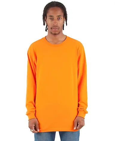 Shaka Wear SHALS Adult 6 oz Active Long-Sleeve T-S in Orange front view