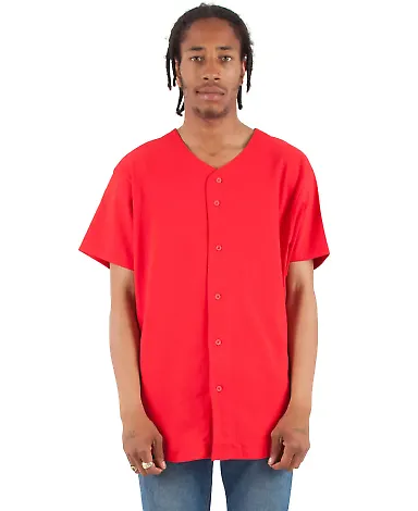 adidas Mens Shirt Black Button Down Baseball Jersey Sport Red XL