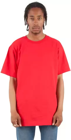 Shaka Wear SHASS Adult 6 oz., Active Short-Sleeve  in Red front view