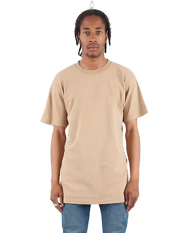 Shaka Wear SHASS Adult 6 oz., Active Short-Sleeve  in Khaki front view