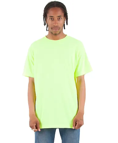 Shaka Wear SHASS Adult 6 oz., Active Short-Sleeve in Safety green front view