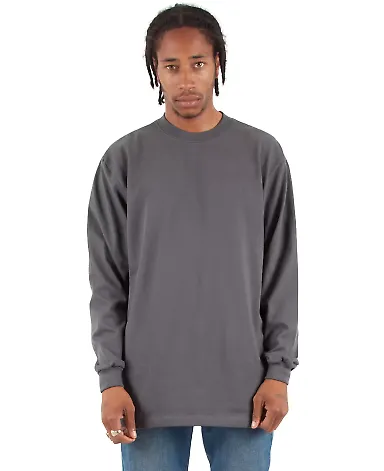 Shaka Wear SHMHLS Adult 7.5 oz., Max Heavyweight L in Dark grey front view