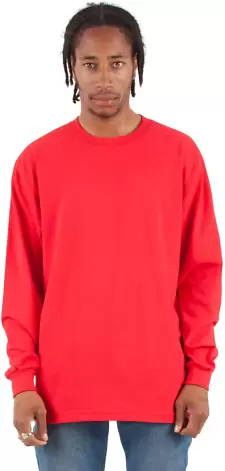 Shaka Wear SHMHLST Tall 7.5 oz., Max Heavyweight L in Red front view