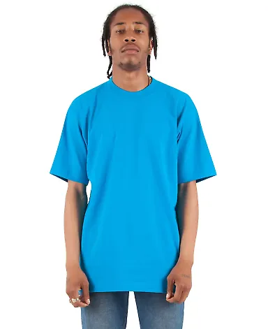 Shaka Wear SHMHSS Adult 7.5 oz Max Heavyweight T-S in Turquoise front view
