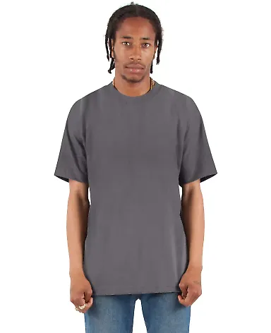 Shaka Wear SHMHSS Adult 7.5 oz Max Heavyweight T-S in Dark grey front view
