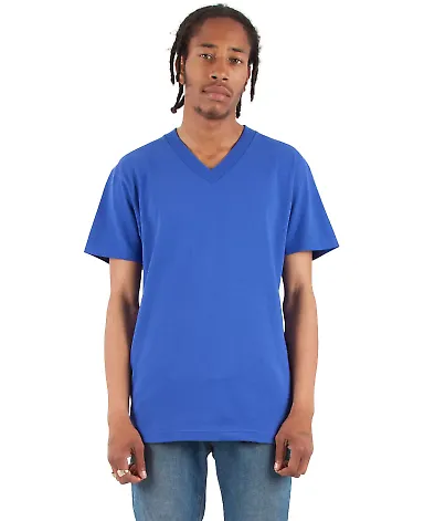 Shaka Wear SHVEE Adult 6.2 oz., V-Neck T-Shirt in Royal front view