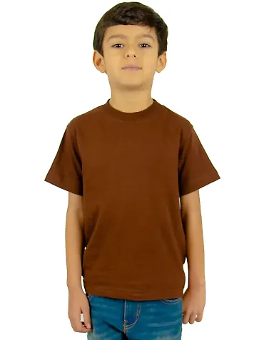Shaka Wear SHSSY Youth 6 oz., Active Short-Sleeve  in Brown front view
