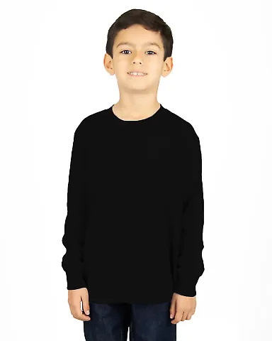 Shaka Wear SHTHRMY Youth 8.9 oz., Thermal T-Shirt in Black front view