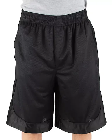 Shaka Wear SHBMS Adult Mesh Shorts in Black front view